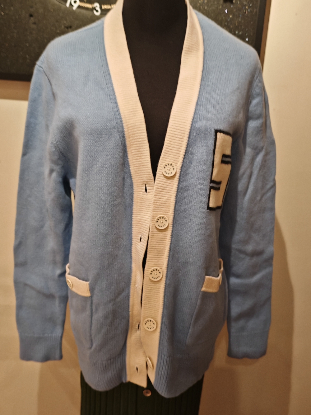 Sandro Amal Varsity Wool Cardigan 01900 - Picture 9 of 16